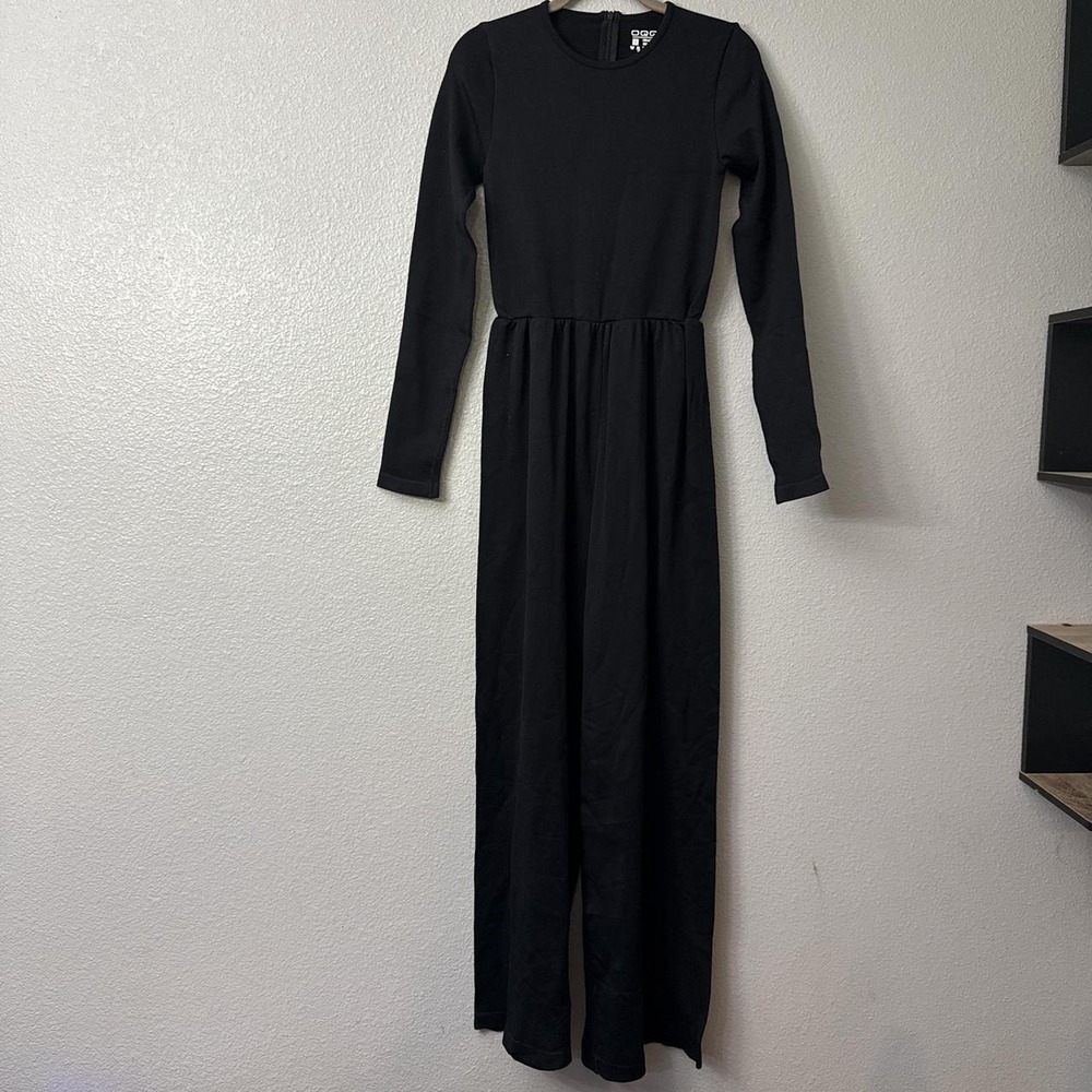 OQQ Women's Wide Leg Pants Jumpsuit One Piece Long Sleeve Square Neck Jumpsuit